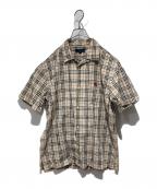 BURBERRY LONDONバーバリーロンドン）の古着「ノヴァチェックオープンカラーシャツ」｜ベージュ