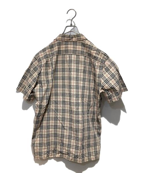 BURBERRY LONDON（バーバリーロンドン）BURBERRY LONDON (バーバリーロンドン) ノヴァチェックオープンカラーシャツ ベージュ サイズ:Ｌの古着・服飾アイテム