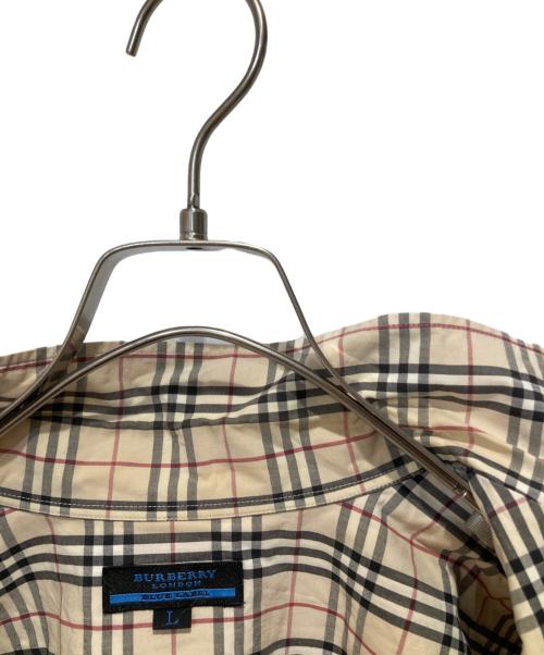 BURBERRY LONDON（バーバリーロンドン）BURBERRY LONDON (バーバリーロンドン) ノヴァチェックオープンカラーシャツ ベージュ サイズ:Ｌの古着・服飾アイテム