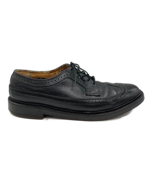 Florsheim（フローシャイム）Florsheim (フローシャイム) ウィングチップレザーシューズ ブラック サイズ:9Dの古着・服飾アイテム