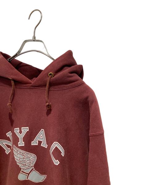Champion REVERSE WEAVE（チャンピオン リバース ウィーブ）Champion REVERSE WEAVE (チャンピオン リバース ウィーブ) 90’s NYAC ウイングフットプリントパーカー ボルドー サイズ:XLの古着・服飾アイテム
