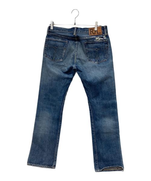 RRL（ダブルアールエル）RRL (ダブルアールエル) ダメージ加工セルビッチデニムパンツ インディゴ サイズ:30の古着・服飾アイテム