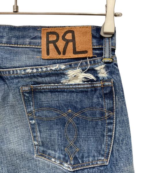 RRL（ダブルアールエル）RRL (ダブルアールエル) ダメージ加工セルビッチデニムパンツ インディゴ サイズ:30の古着・服飾アイテム