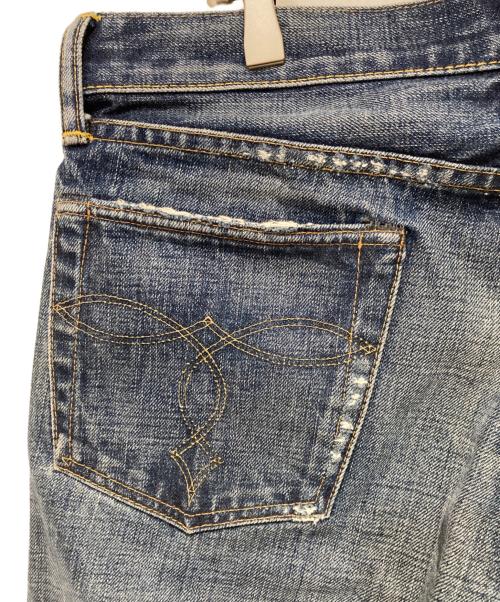 RRL（ダブルアールエル）RRL (ダブルアールエル) ダメージ加工セルビッチデニムパンツ インディゴ サイズ:30の古着・服飾アイテム