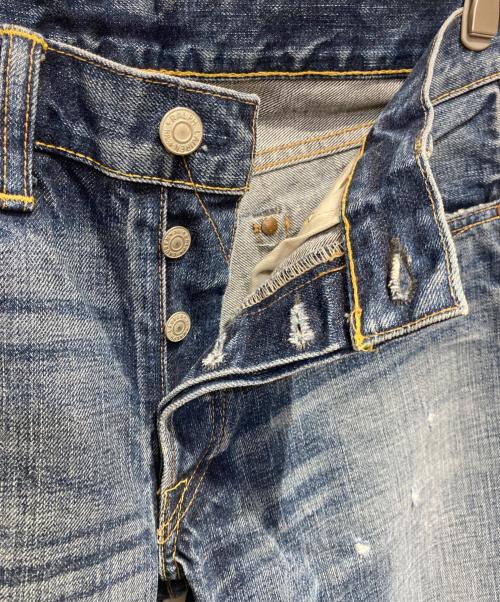 RRL（ダブルアールエル）RRL (ダブルアールエル) ダメージ加工セルビッチデニムパンツ インディゴ サイズ:30の古着・服飾アイテム