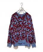 SUPREMEシュプリーム）の古着「Stacked Sweater」｜レッド×ブルー