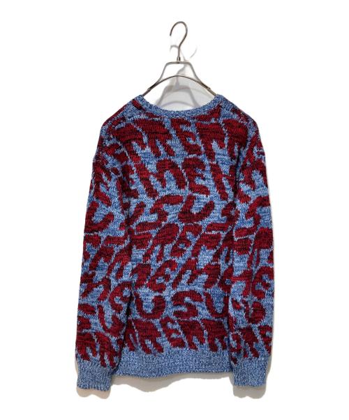 SUPREME（シュプリーム）Supreme (シュプリーム) Stacked Sweater レッド×ブルー サイズ:Sの古着・服飾アイテム