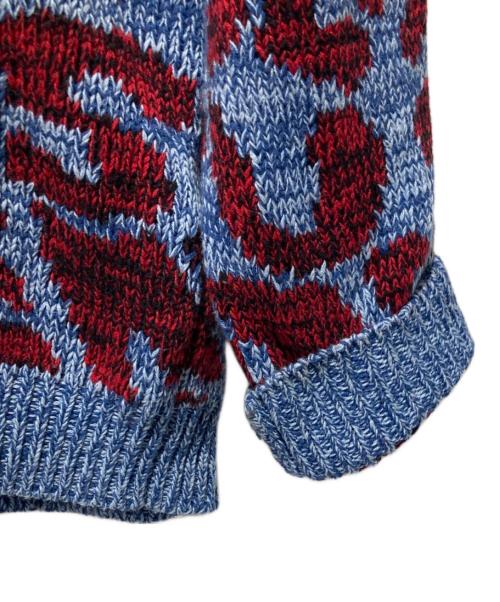 SUPREME（シュプリーム）Supreme (シュプリーム) Stacked Sweater レッド×ブルー サイズ:Sの古着・服飾アイテム