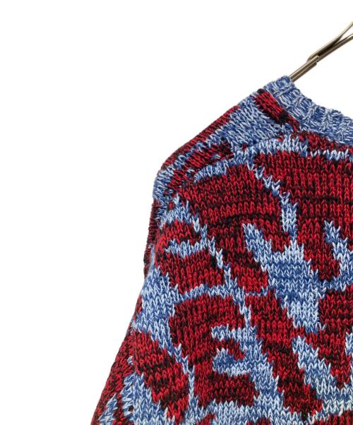 SUPREME（シュプリーム）Supreme (シュプリーム) Stacked Sweater レッド×ブルー サイズ:Sの古着・服飾アイテム