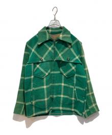HERCULES（ヘラクレス）の古着「ウールジップチェックブルゾン」｜グリーン