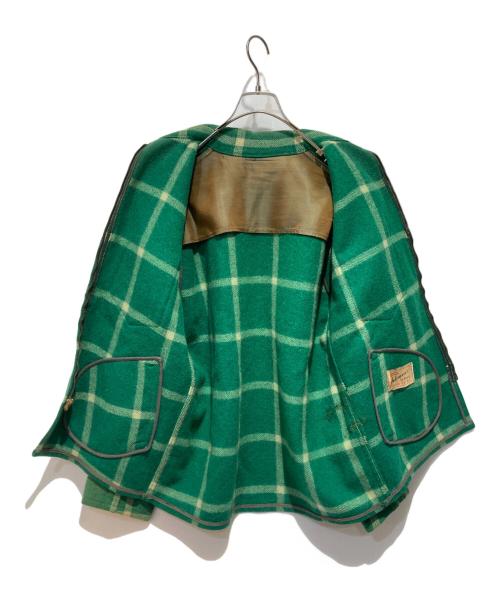 HERCULES（ヘラクレス）HERCULES (ヘラクレス) ウールジップチェックブルゾン グリーン サイズ:不明の古着・服飾アイテム