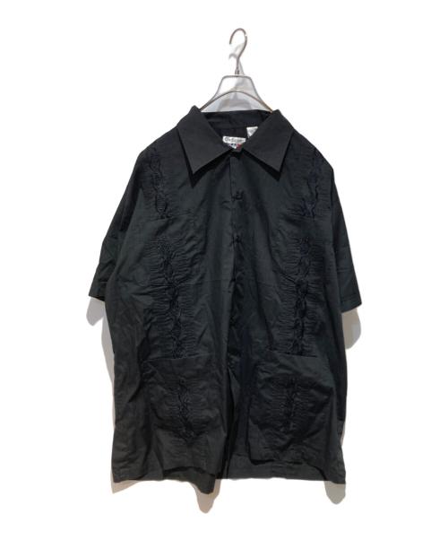 Chic Elegant（シック・エレガント）Chic Elegant (シック・エレガント) キューバシャツ ブラック サイズ:2XLの古着・服飾アイテム