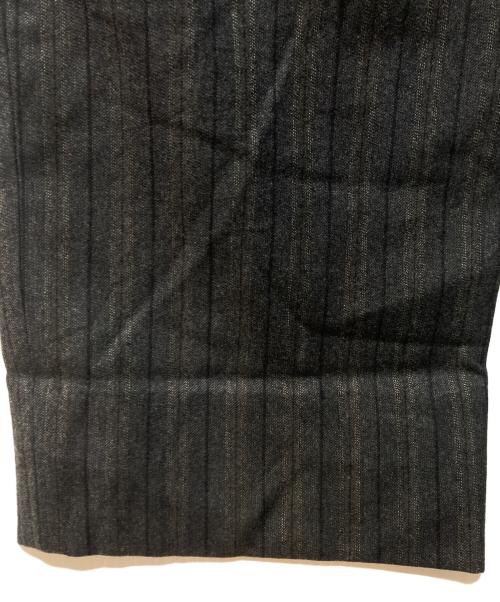 HERMES（エルメス）HERMES (エルメス) シルク混ストライプウールスラックス ネイビー サイズ:40の古着・服飾アイテム