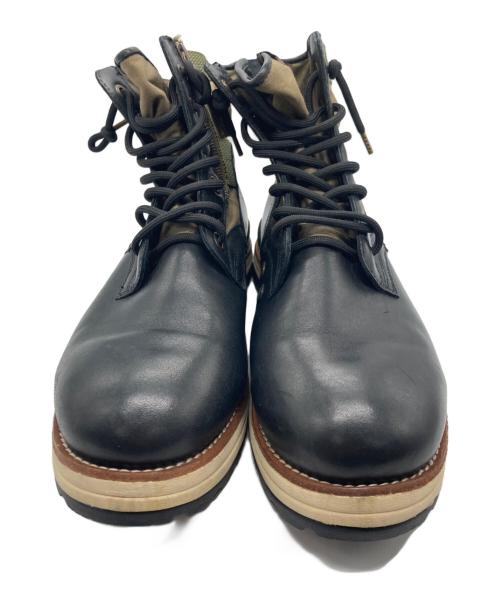 VISVIM（ビズビム）VISVIM (ビズビム) Mastermind JAPAN (マスターマインド ジャパン) 7HOLE ブーツ ブラック×グリーン サイズ:10の古着・服飾アイテム