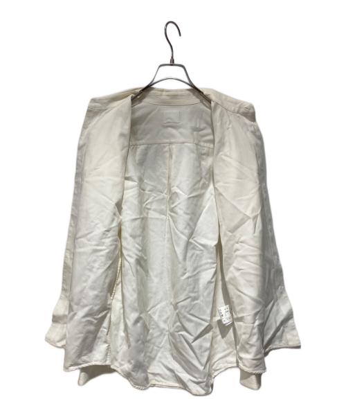 山内（ヤマウチ）山内 (ヤマウチ) 塩縮加工コットンリネンシャツ ベージュ サイズ:3の古着・服飾アイテム