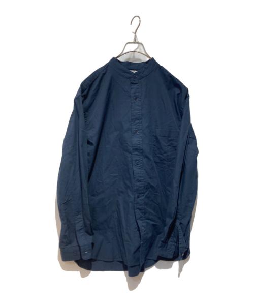 YAECA（ヤエカ）YAECA (ヤエカ) CANVAS DESIGN スタンドカラーシャツ ネイビー サイズ:Lの古着・服飾アイテム