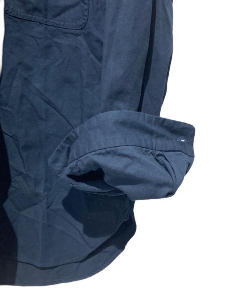 YAECA（ヤエカ）YAECA (ヤエカ) CANVAS DESIGN スタンドカラーシャツ ネイビー サイズ:Lの古着・服飾アイテム