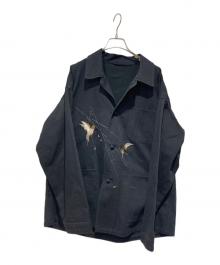 OLD JOE & Co.（オールドジョー）の古着「PATINA HERRINGBONE SOUVENIR JACKET」｜ブラック