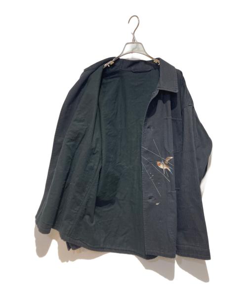 OLD JOE & Co.（オールドジョー）OLD JOE & Co. (オールドジョー) PATINA HERRINGBONE SOUVENIR JACKET ブラック サイズ:38の古着・服飾アイテム
