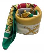 HERMESエルメス）の古着「カレ90シルクスカーフ」｜グリーン