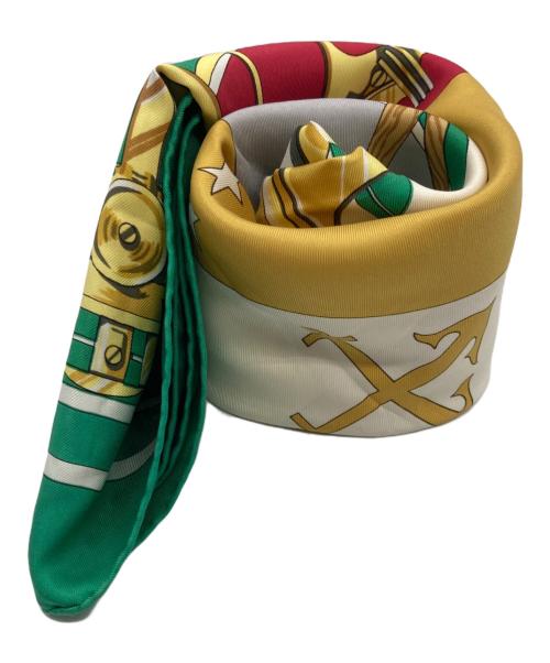 HERMES（エルメス）HERMES (エルメス) カレ90シルクスカーフ グリーンの古着・服飾アイテム