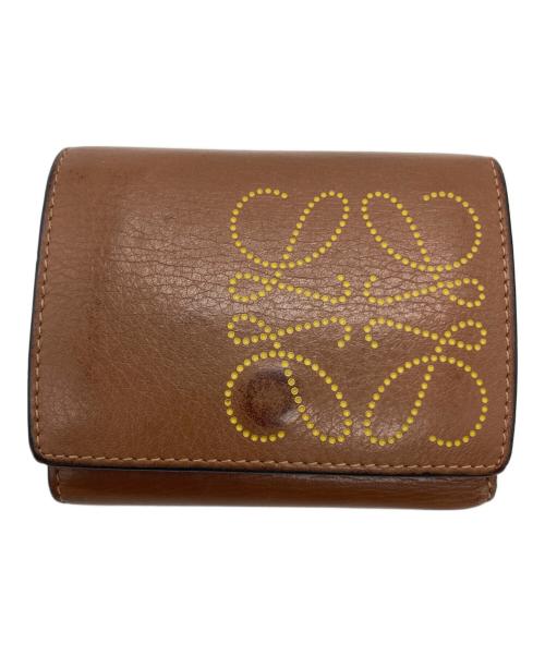 LOEWE（ロエベ）LOEWE (ロエベ) コンパクトアナグラムミニウォレット ブラウンの古着・服飾アイテム