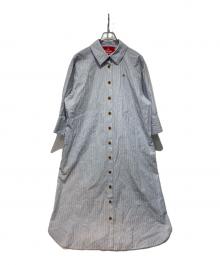 Vivienne Westwood RED LABEL（ヴィヴィアンウエストウッドレッドレーベル）の古着「ストライプシャツワンピース」｜スカイブルー