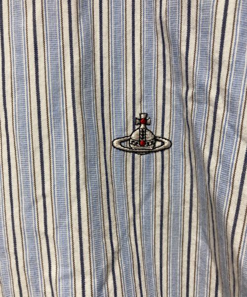 Vivienne Westwood RED LABEL（ヴィヴィアンウエストウッドレッドレーベル）Vivienne Westwood RED LABEL (ヴィヴィアンウエストウッドレッドレーベル) ストライプシャツワンピース スカイブルー サイズ:00の古着・服飾アイテム