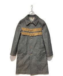 ROBE DE CHAMBRE COMME DES GARCONS（ローブドシャンブル コムデギャルソン）の古着「ウエスタンデニムステンカラーコート」｜インディゴ