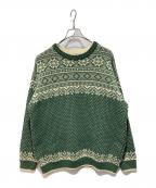 L.L.Beanエルエルビーン）の古着「ノルディックバーズアイニット」｜グリーン