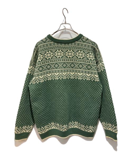 L.L.Bean（エルエルビーン）L.L.Bean (エルエルビーン) ノルディックバーズアイニット グリーン サイズ:Lの古着・服飾アイテム