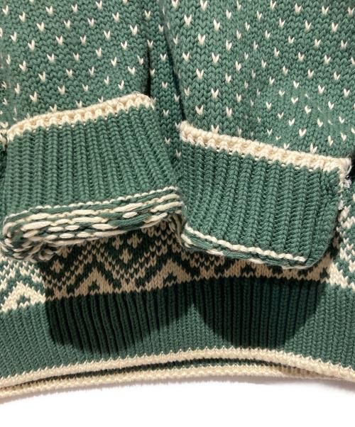 L.L.Bean（エルエルビーン）L.L.Bean (エルエルビーン) ノルディックバーズアイニット グリーン サイズ:Lの古着・服飾アイテム