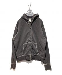 TRUE RELIGION（トゥルー レリジョン）の古着「オーバーサイズジップパーカー」｜グレー