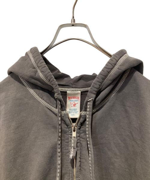 TRUE RELIGION（トゥルー レリジョン）TRUE RELIGION (トゥルー レリジョン) オーバーサイズジップパーカー グレー サイズ:XXXLの古着・服飾アイテム