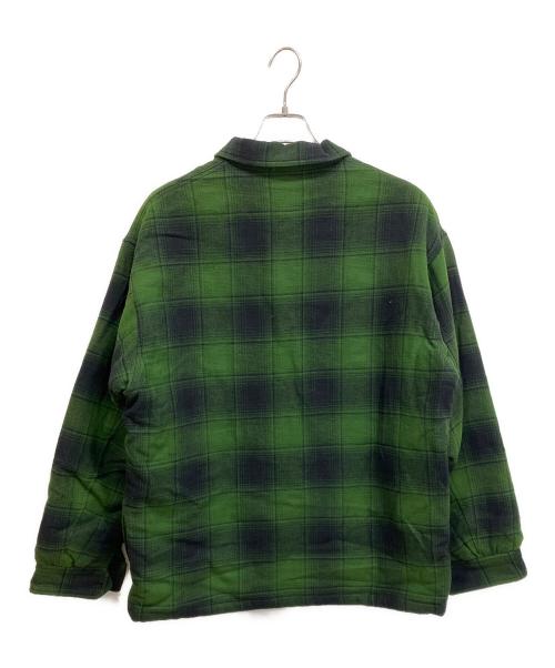 PENDLETON（ペンドルトン）PENDLETON (ペンドルトン) niko and (ニコアンド) 別注CPOチェックブルゾン グリーン×ブラック サイズ:Lの古着・服飾アイテム