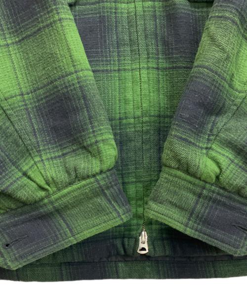 PENDLETON（ペンドルトン）PENDLETON (ペンドルトン) niko and (ニコアンド) 別注CPOチェックブルゾン グリーン×ブラック サイズ:Lの古着・服飾アイテム