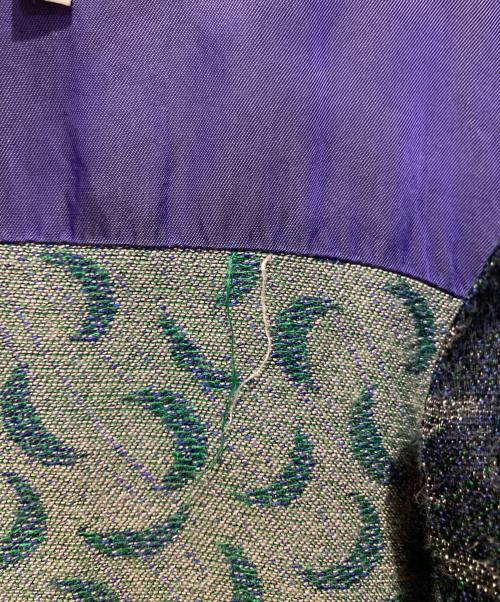 Needles（ニードルズ）Needles (ニードルズ) CLASSIC SHIRT R/PE CRESCENT JQ ネイビー×グリーン サイズ:Mの古着・服飾アイテム