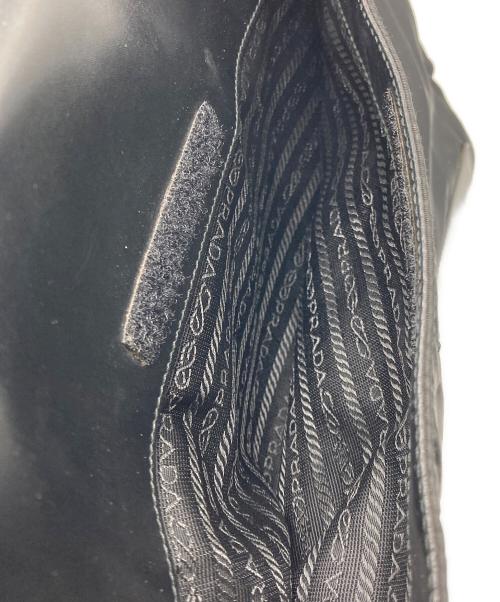 PRADA（プラダ）PRADA (プラダ) レザー切替ナイロントートバッグ ブラックの古着・服飾アイテム