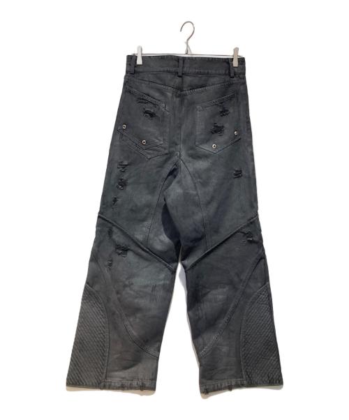 GOJOYJINNI&TH4SWE（ゴジョイジンニ）GOJOYJINNI&TH4SWE (ゴジョイジンニ) ワックスコーティングバイカーデニム ブラック サイズ:2の古着・服飾アイテム