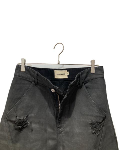 GOJOYJINNI&TH4SWE（ゴジョイジンニ）GOJOYJINNI&TH4SWE (ゴジョイジンニ) ワックスコーティングバイカーデニム ブラック サイズ:2の古着・服飾アイテム