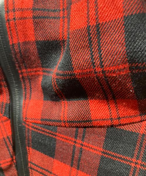 ISAORA（イサオラ）ISAORA (イサオラ) ウールチェックジャケット レッド サイズ:Ｍの古着・服飾アイテム