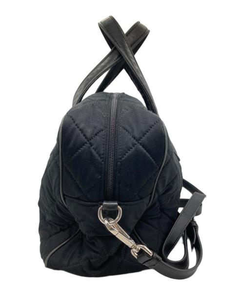 PRADA（プラダ）PRADA (プラダ) キルティングボストンバッグ ブラックの古着・服飾アイテム