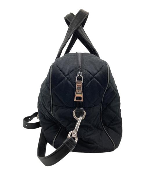 PRADA（プラダ）PRADA (プラダ) キルティングボストンバッグ ブラックの古着・服飾アイテム