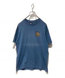 stussy（ステューシー）の古着「SSリングロゴドラムTシャツ」｜スカイブルー