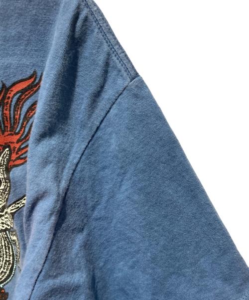 stussy（ステューシー）stussy (ステューシー) SSリングロゴドラムTシャツ スカイブルー サイズ:Mの古着・服飾アイテム