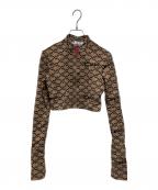 OFFWHITEオフホワイト）の古着「Monogram Track Top」｜ブラウン×ブラック