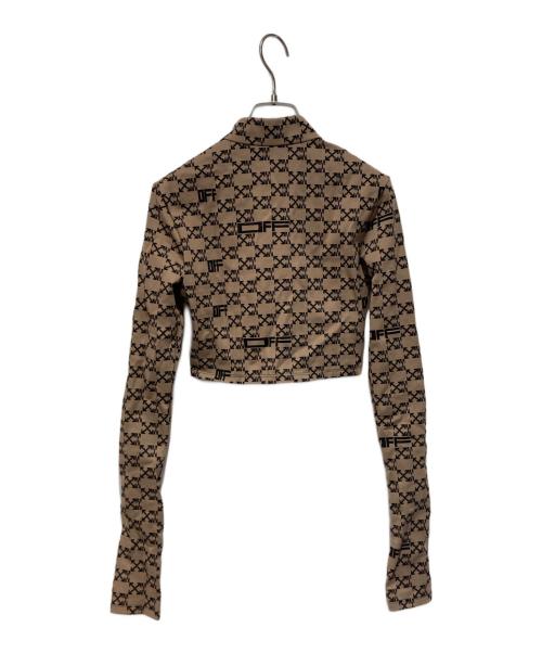 OFFWHITE（オフホワイト）OFFWHITE (オフホワイト) Monogram Track Top ブラウン×ブラック サイズ:38の古着・服飾アイテム