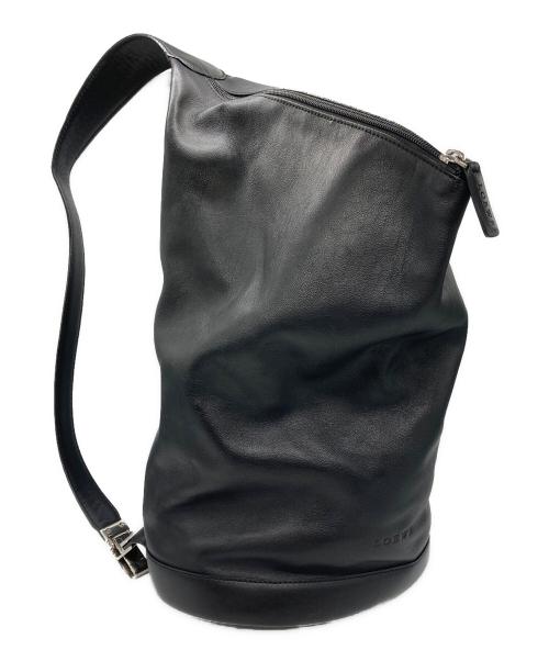 LOEWE（ロエベ）LOEWE (ロエベ) レザーボディバッグ ブラックの古着・服飾アイテム