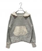 BUTCHER PRODUCTSブッチャープロダクツ）の古着「後付け両Vプルオーバーパーカー」｜グレー