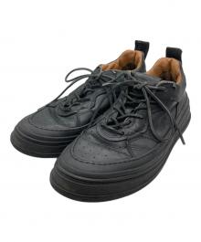 BUTTERO（ブッテロ）の古着「CIRCOLO レザースニーカー」｜ブラック